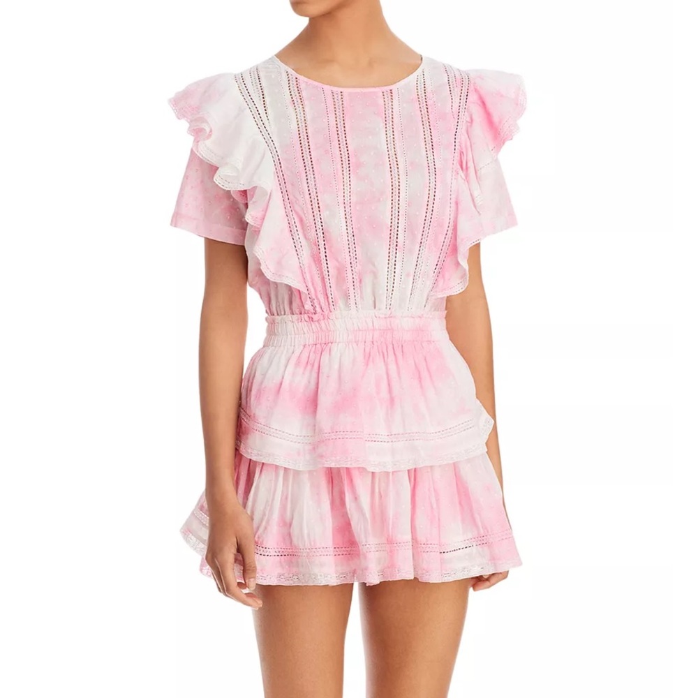 Natasha Short Sleeve Eyelet Mini Dress